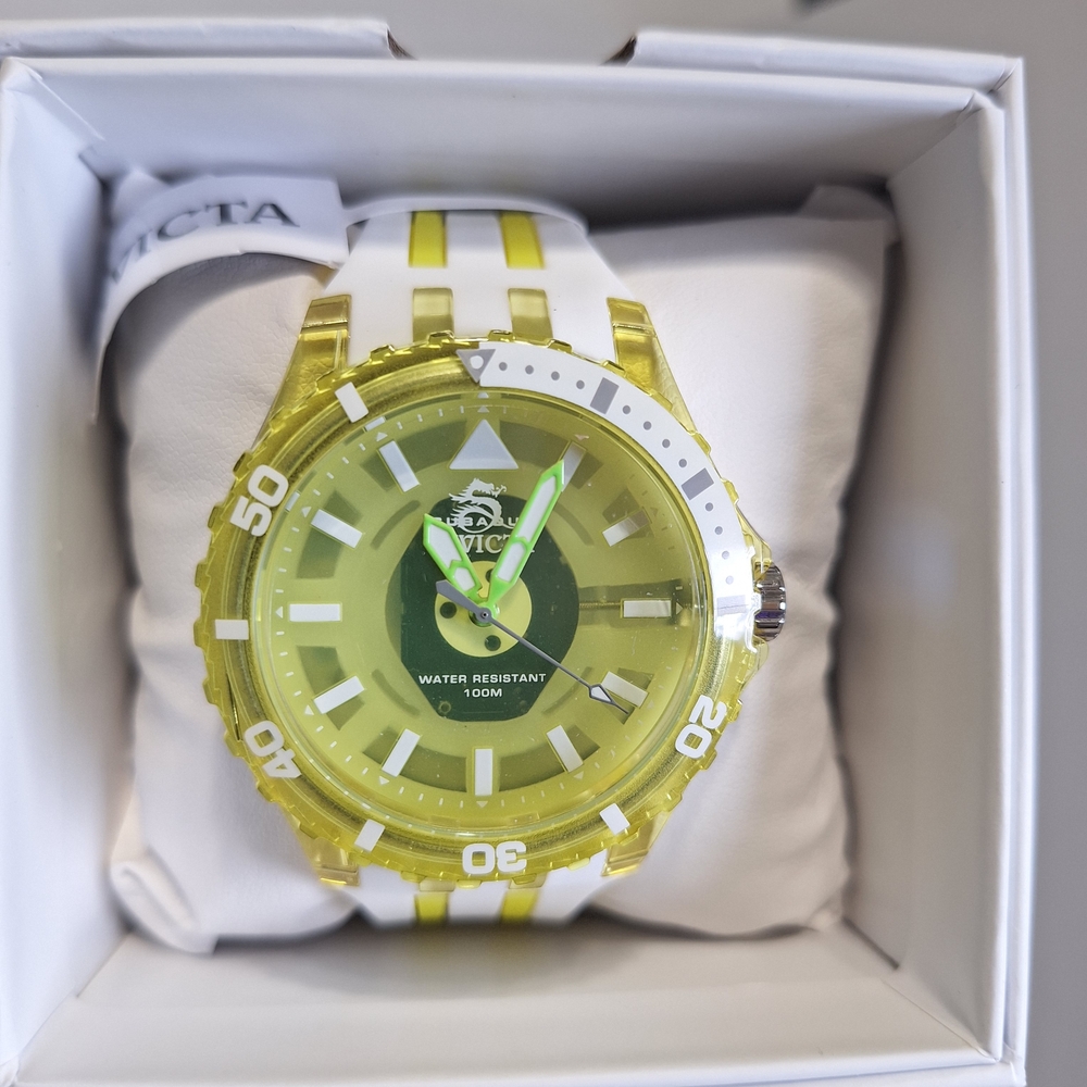 Invicta Subaqua Yellow Watch with White Details